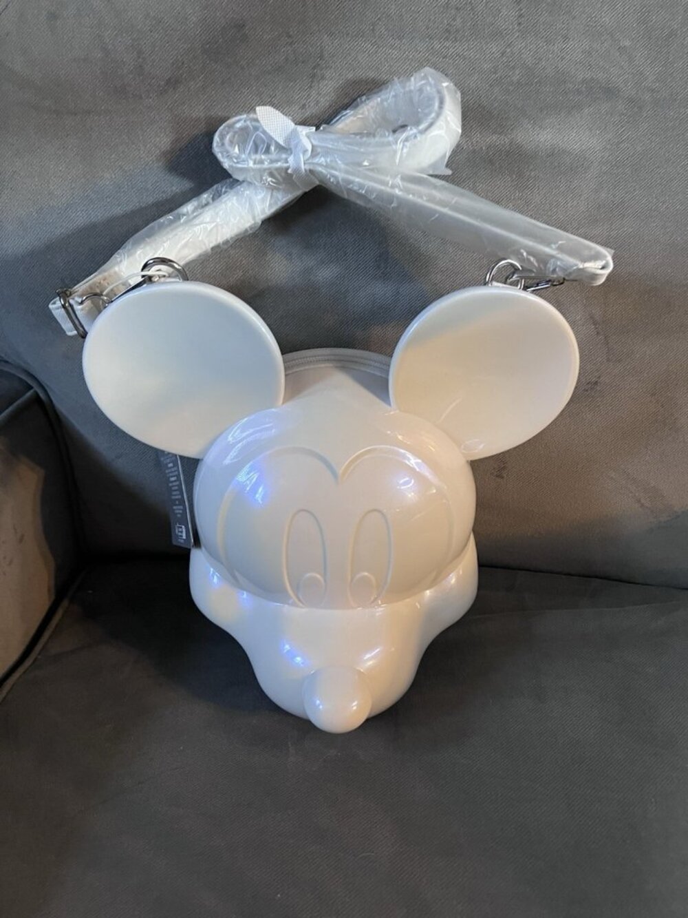 Disney Parks Loungefly Mickey Mouse Figural White Crossbody Purse